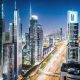 vista aérea del paisaje urbano de dubai emirato árabe unido